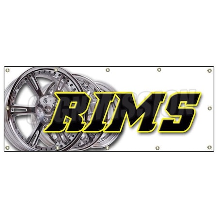 Signmission RIMS BANNER SIGN wheels tires car rims truck suv dubs automotive auto B-120 Rims